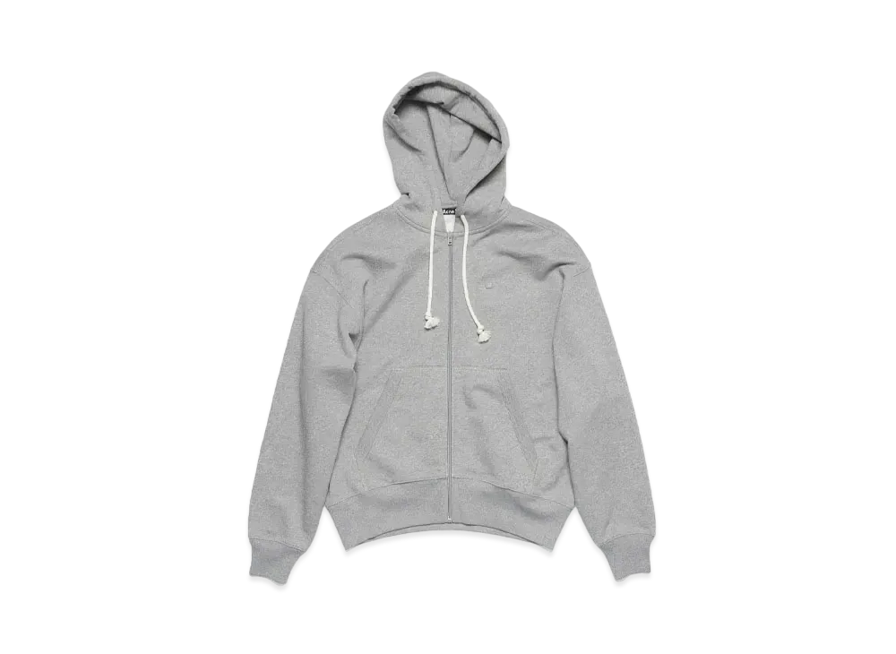 Acne Studios Hooded Zip Sweater "Light Grey Melange"