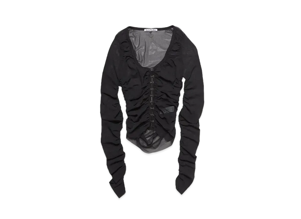 Acne Studios Mesh Blouse "Anthracite Grey"