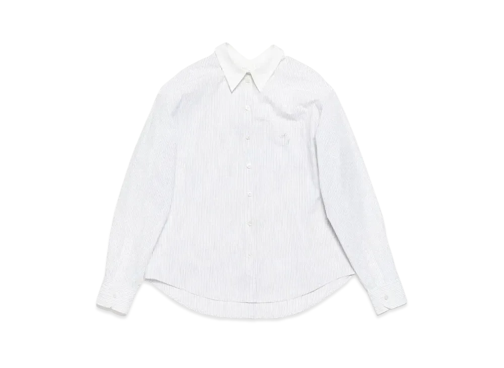 Acne Studios Stripe Button-Up Shirt "Olive Green/White"
