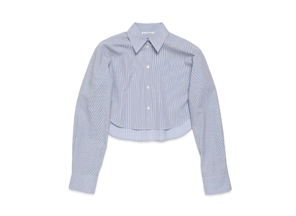 Acne Studios Shirt Jacquard Pinstripe "Sky Blue/Coffee Brown"