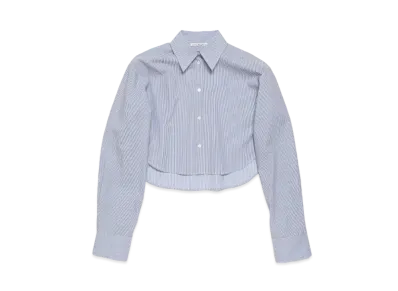 Acne Studios Shirt Jacquard Pinstripe "Sky Blue/Coffee Brown"