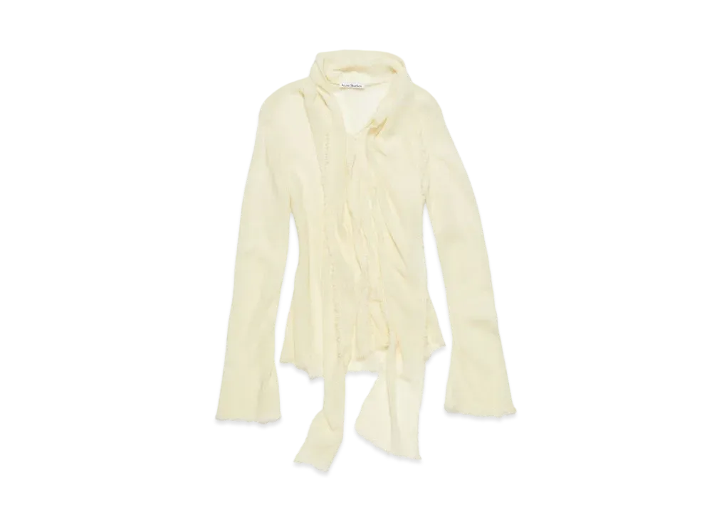 Acne Studios Crepe Scarf Blouse "Warm White"