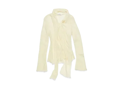 Acne Studios Crepe Scarf Blouse "Warm White"