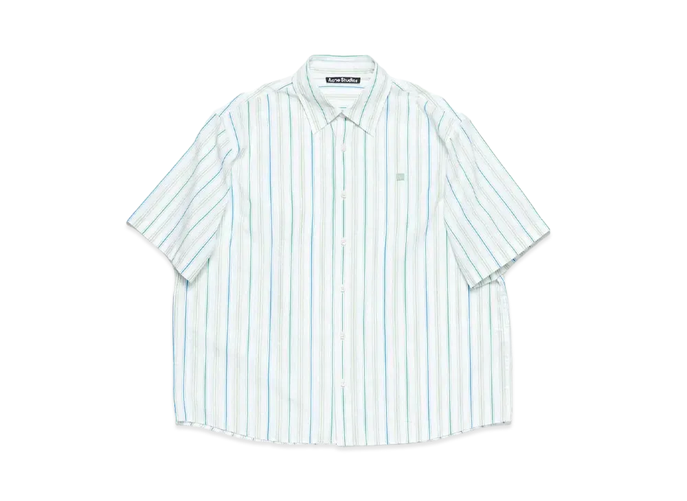 Acne Studios Stripe Button-Up Shirt "Blue/Green"