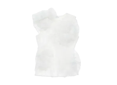Acne Studios Ruffled Mesh Tank Top "White"