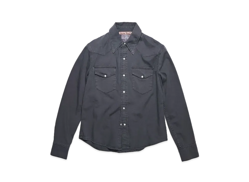 Acne Studios Button-Up Denim Shirt "Dark Gray"