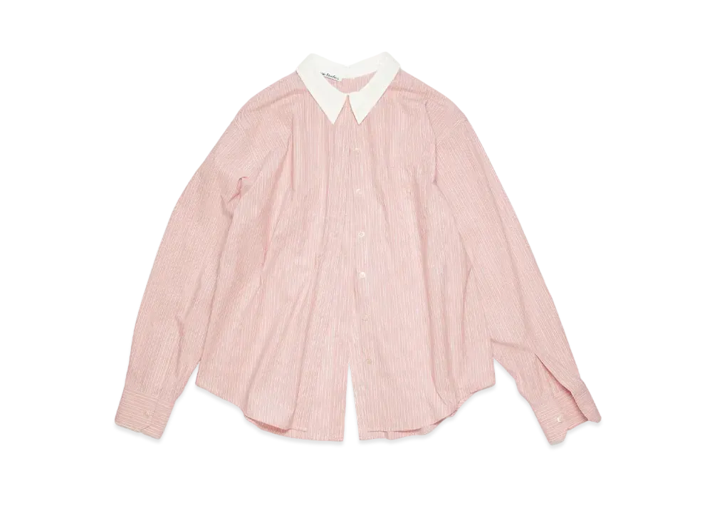 Acne Studios Classic Long Sleeve Shirt "Salmon Pink/White"