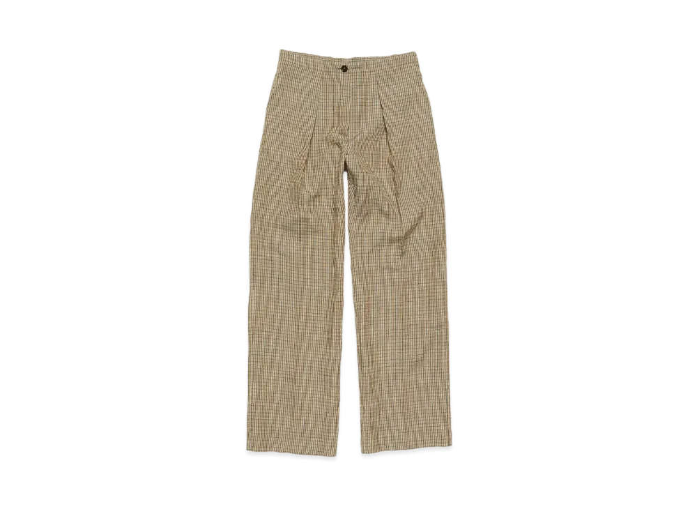 Acne Studios Tailored Linen-Blend Trousers "Multi Brown"