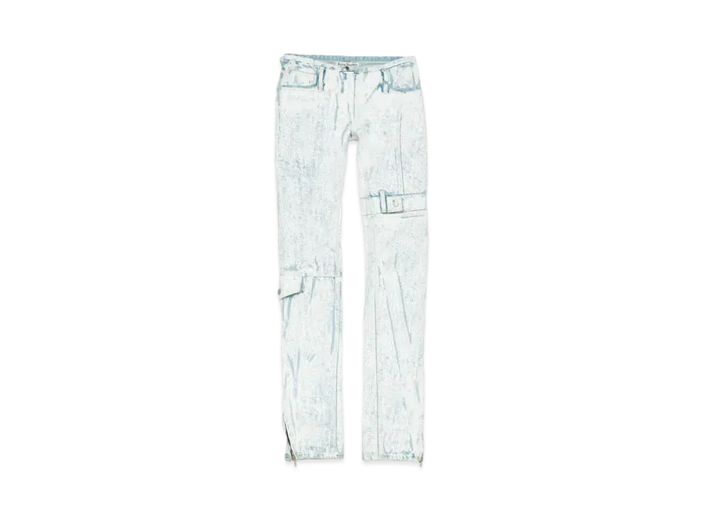 Acne Studios Printed Jeans - Slim Fit "Light Blue/White"