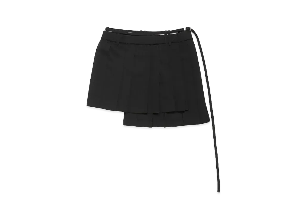 Acne Studios Asymmetric Pleated Skirt "Black"