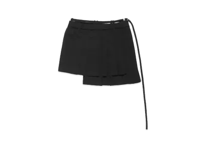 Acne Studios Asymmetric Pleated Skirt "Black"