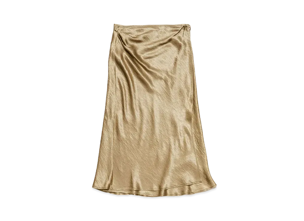 Acne Studios Satin Wrap Skirt "Old Green"
