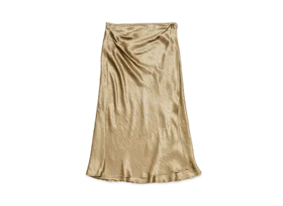 Acne Studios Satin Wrap Skirt "Old Green"