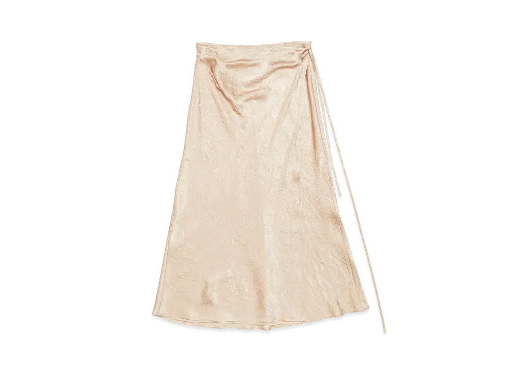 Acne Studios Satin Wrap Skirt "Shell Beige"