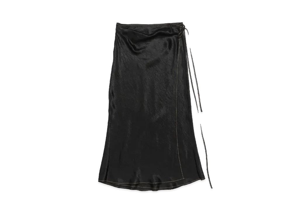 Acne Studios Satin Wrap Skirt "Black"