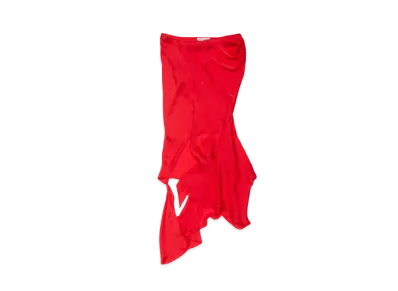 Acne Studios Silk Skirt With Cutouts "Bright Red"