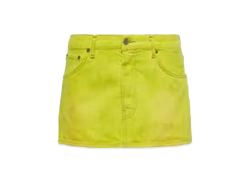 Acne Studios Denim Mini Skirt "Neon Yellow"