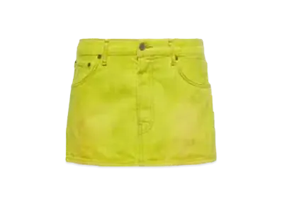 Acne Studios Denim Mini Skirt "Neon Yellow"