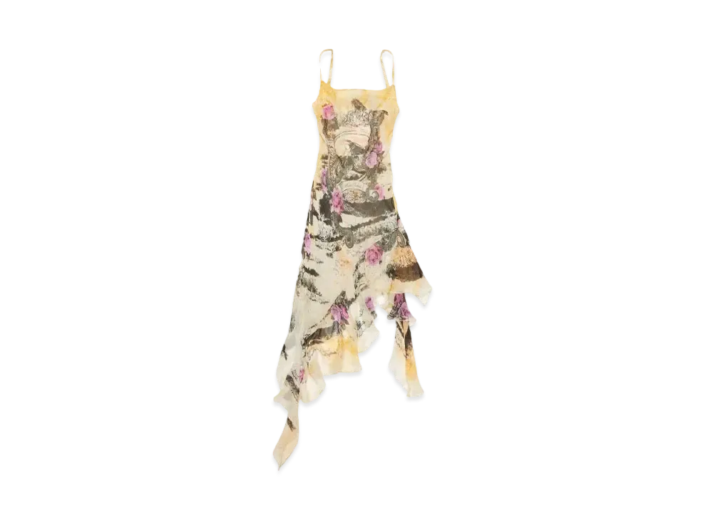 Acne Studios Printed Strap Dress "Multi Yellow"