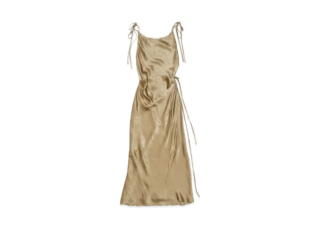 Acne Studios Satin Dress "Old Green"