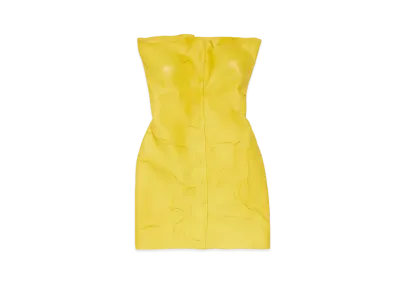 Acne Studios Leather Bustier Dress "Yellow"