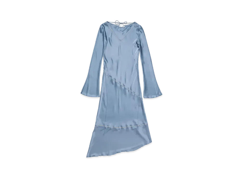 Acne Studios Satin Long Dress "Dusty Blue"