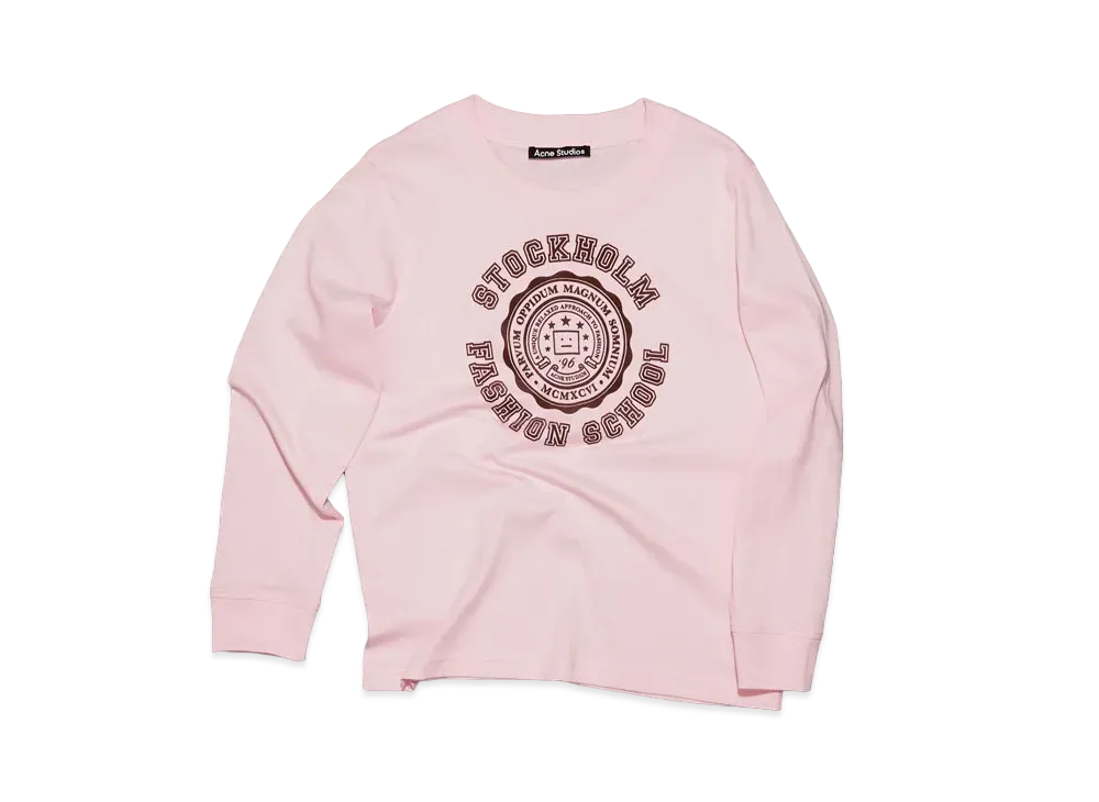 Acne Studios Long Sleeve T-Shirts - Kids "Light Pink"