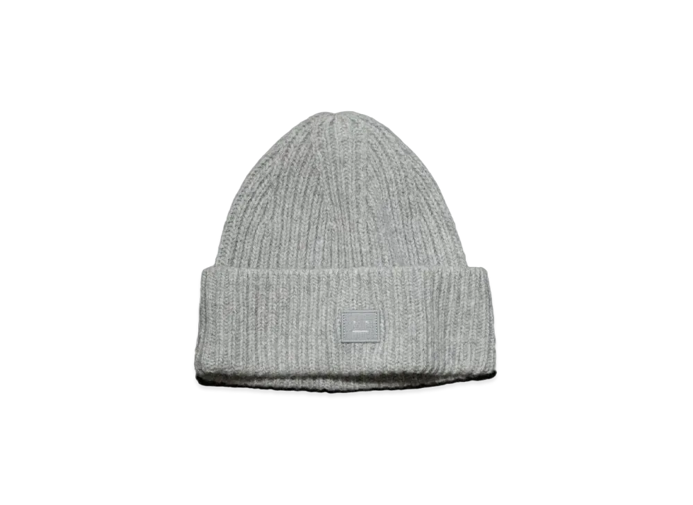 Acne Studios Wool Knit Beanie - Kids "Light Grey Melange"