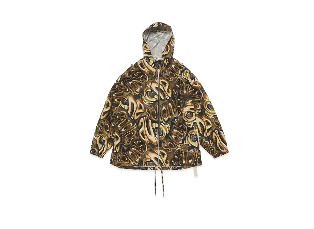 Acne Studios Hooded Logo Jacket "Black/Gold"