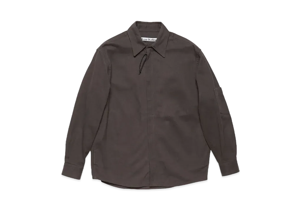 Acne Studios Twill Zipper Overshirt Jacket "Stone Black"
