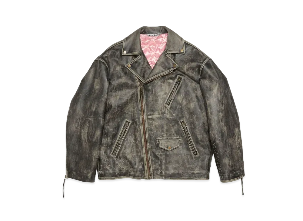 Acne Studios Biker Leather Jacket "Black"