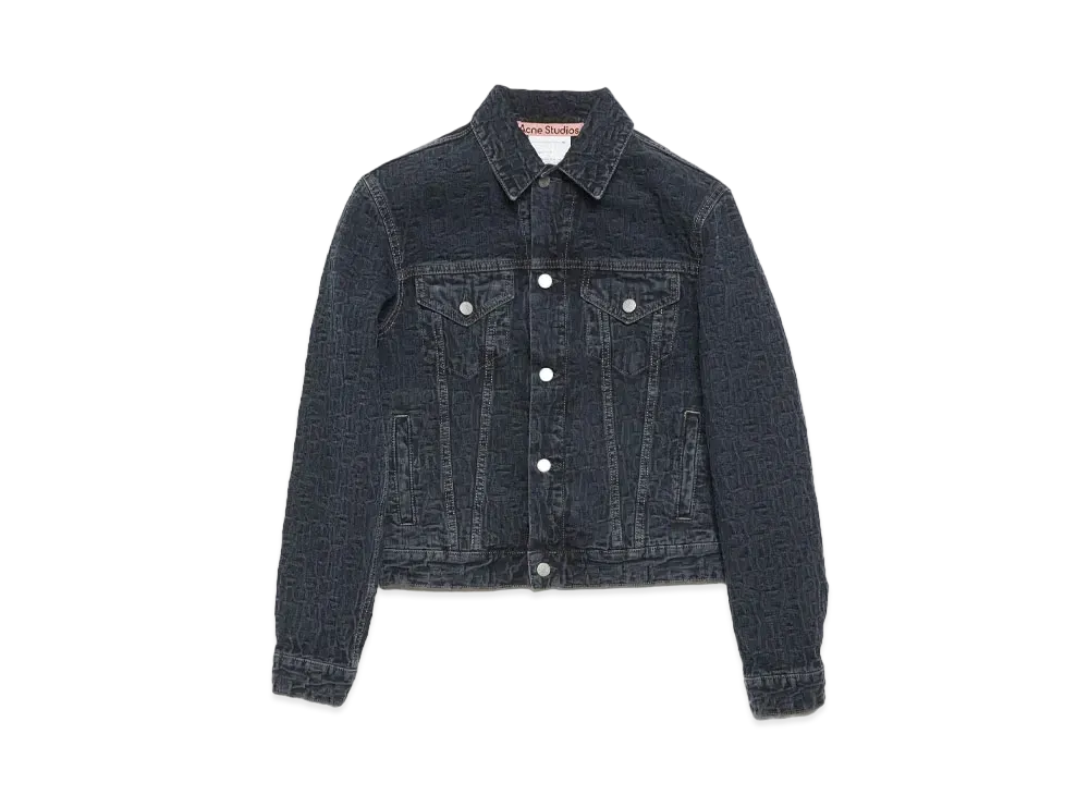 Acne Studios Denim Jacket - Regular Cropped Fit "Blue/Black"