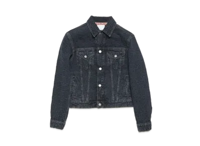 Acne Studios Denim Jacket - Regular Cropped Fit "Blue/Black"