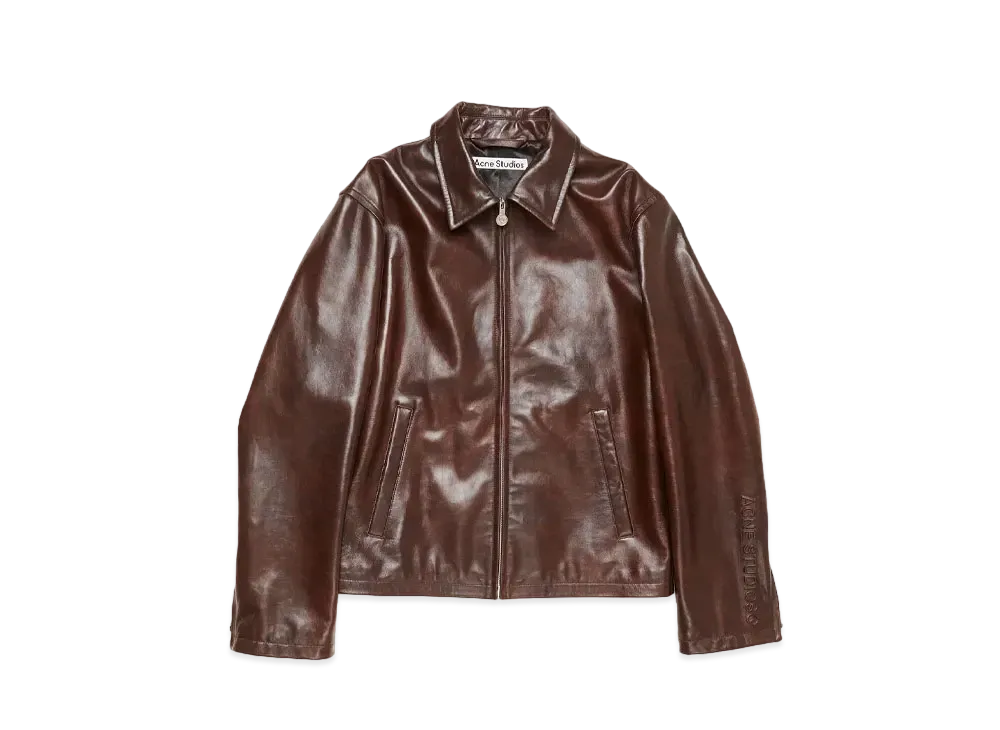 Acne Studios Leather Jacket "Brown"