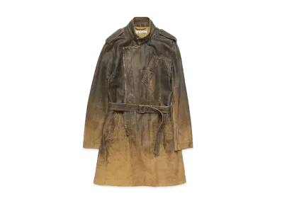 Acne Studios Belted Denim Coat "Black/Yellow"