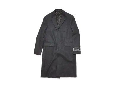 Acne Studios Single-Breasted Wool-Blend Coat "Dark Grey Melange"