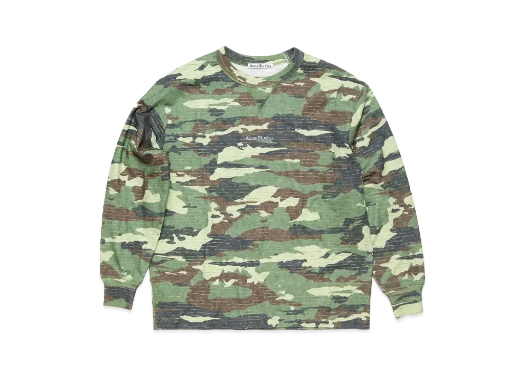 Acne Studios Printed Logo Crew Neck "Khaki Green"