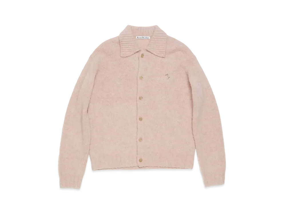 Acne Studios Polo Wool Cardigan "Pink Melange"