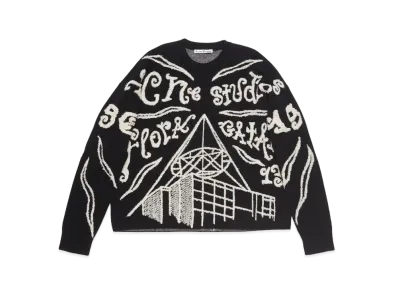 Acne Studios Jacquard Logo Sweater "Black/Ecru"
