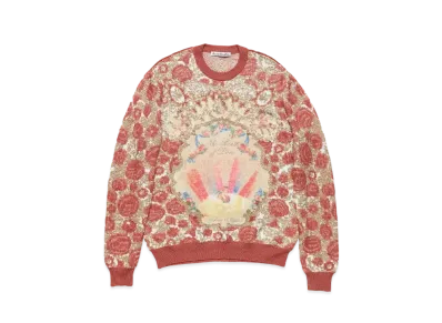 Acne Studios Jacquard Sweater "Blossom Pink/Gold"