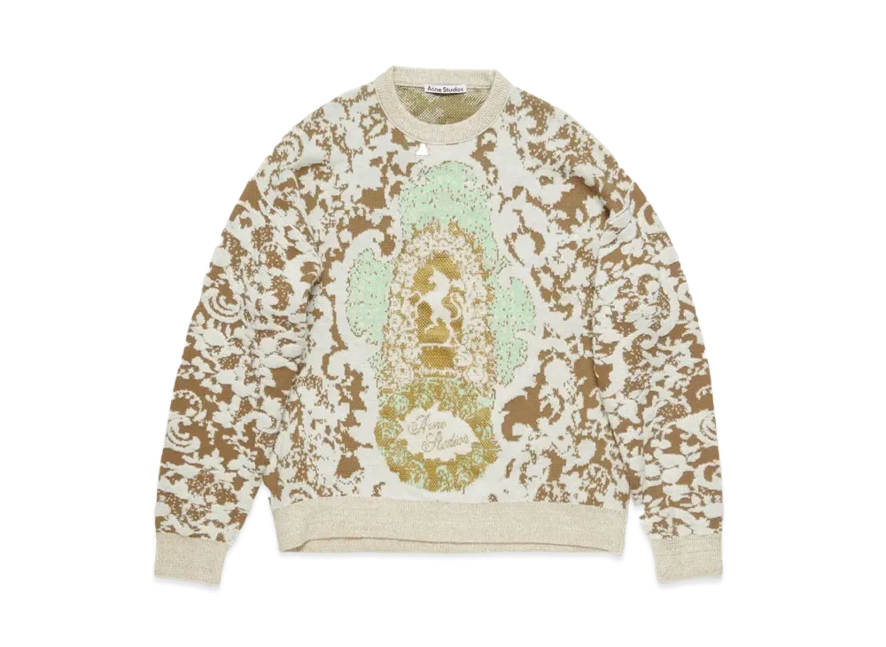 Acne Studios Crew Neck Cardigan "Jade Green/Off White"