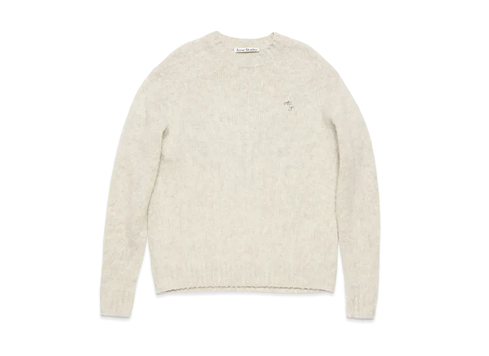 Acne Studios Crew Neck Wool Sweater "Light Grey Melange"