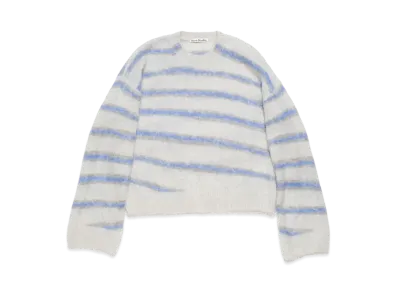 Acne Studios Mohair Blend Sweater "Light Gray/Sweet Blue"