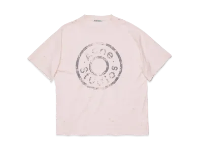 Acne Studios Logo T-Shirt - Relaxed Fit "Faded Pink"