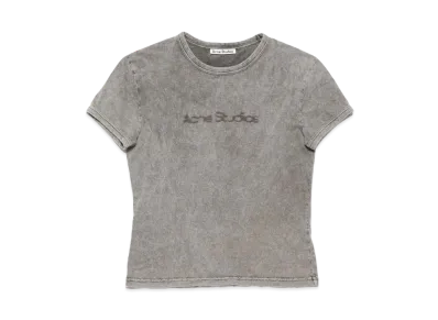 Acne Studios Blurred Logo T-Shirt - Fitted Unisex Fit "Faded Grey"