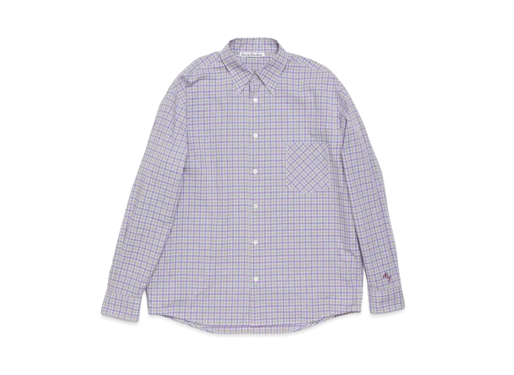 Acne Studios Button-Up Shirt "Cornflower Blue/Yellow"