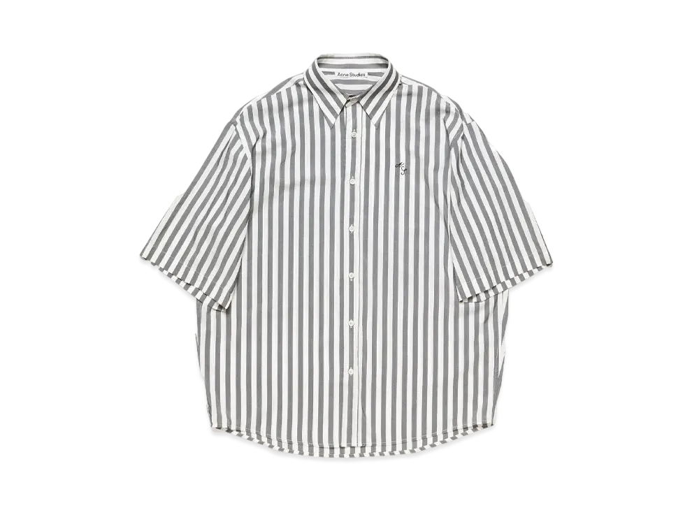Acne Studios Striped Button-Up Shirt "Black/White"