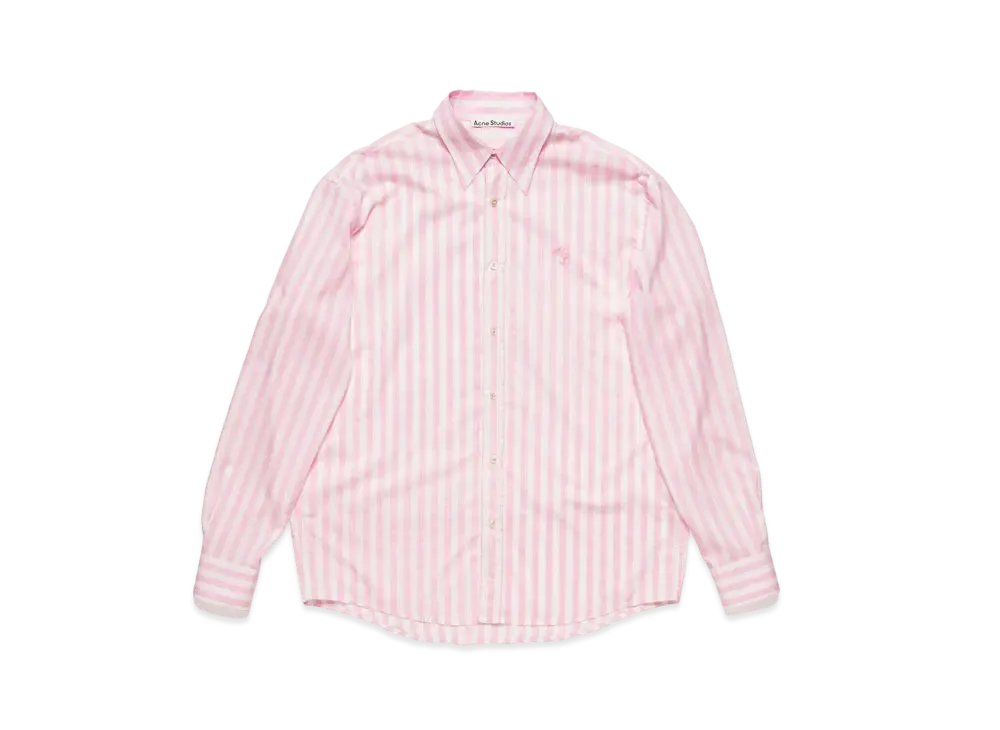 Acne Studios Striped Button-Up Shirt "Pink/White"