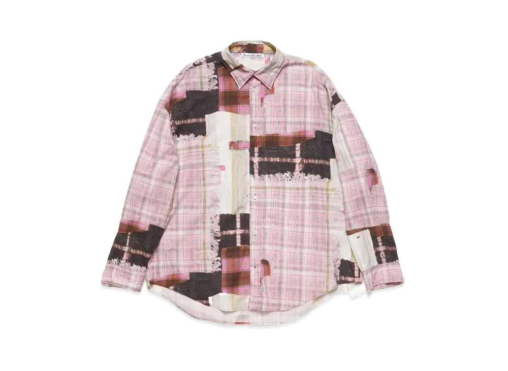 Acne Studios Printed Button-Up Shirt "Pink Multi"