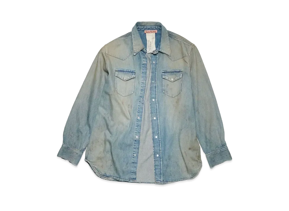 Acne Studios Button-Up Denim Shirt "Mid Blue"